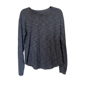 Lululemon Shirt Heather Gray Long Sleeve Women’s L/XL Thumbholes Athleisure Yoga